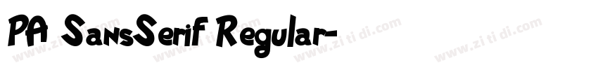 PA SansSerif Regular字体转换